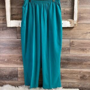 Erin London Ladies Stretch Waist Dress Pants, Size X Large, Teal